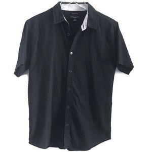 Men’s London Fog Dark Blue Button Down Shirt M